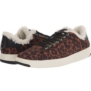 Cole Haan Leopard Print Sneakers with Black and White Accents